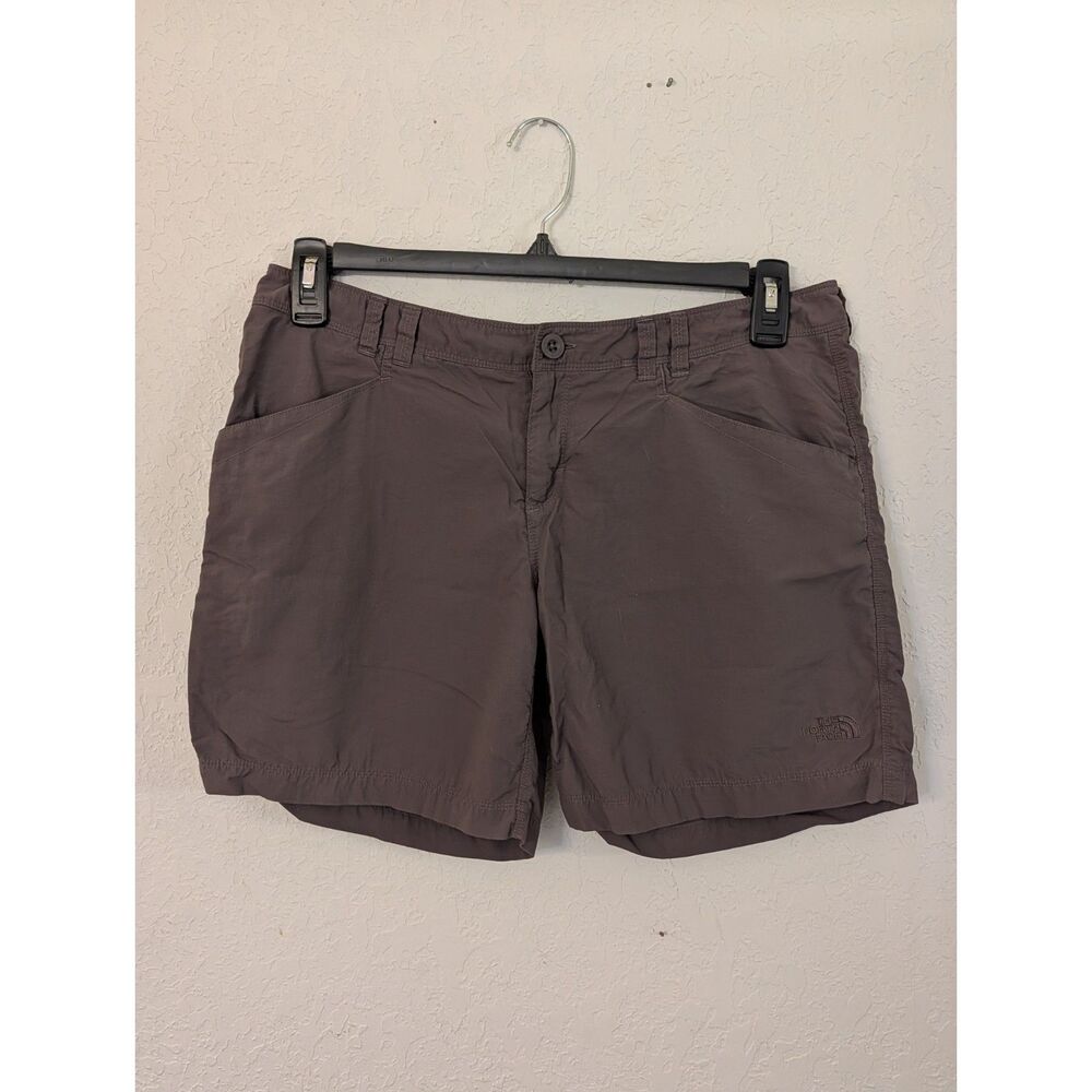 The North Face Womens Brown Gray Nylon Quick Dry Hiking Outdoors Shorts Size 12